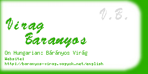 virag baranyos business card